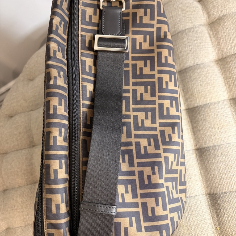 Fendi FF Logo Changing Diaper Bag Brown Monogram 7VB013 AFV5 - Picture 8 of 14